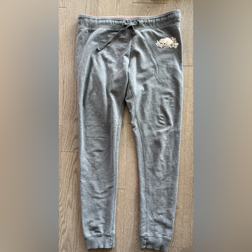 Roots Women's Light Gray Cozy Slim Fit Sweatpants in size M